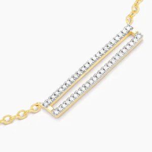 Diamond Baar Pendant Necklace
